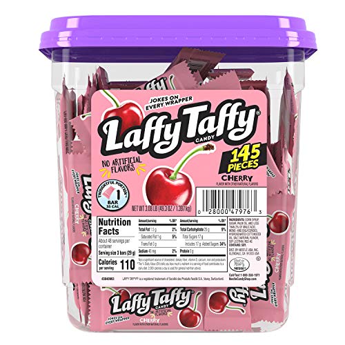Wonka Laffy Taffy Jar, Cherry, 145-Count by Wonka [Foods]