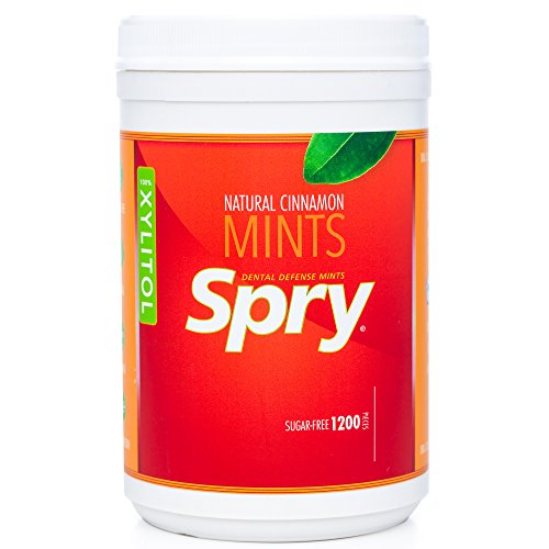 Spry Xylitol Natürliche Zimt Bonbons Zuckerfrei – Fördert die Mundgesundheit, regt den Speichelfluss an, bekämpft Mundgeruch, Nicht-GMO, Glutenfrei, 1200 Stück (1 Packung) von Spry