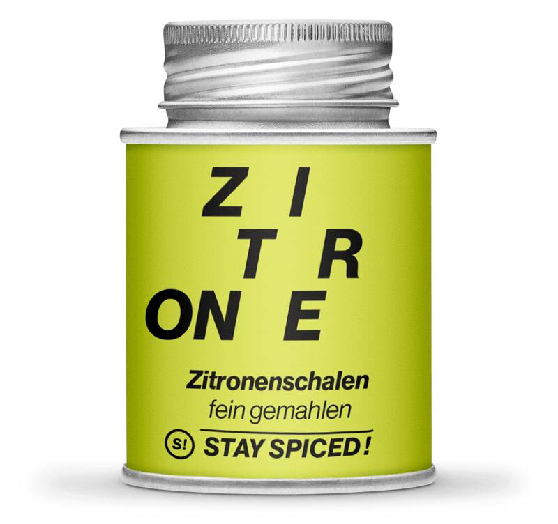 Zitronenschalen fein-gemahlen, 170ml Schraubdose