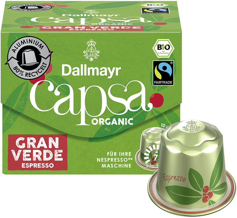 capsa Gran Verde Espresso Bio von Alois Dallmayr Kaffee OHG