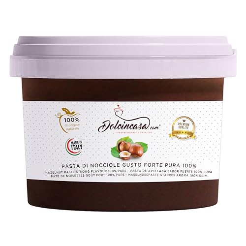 Dolcincasa-com Reine Haselnusspaste 100 % rein Streichfähig Schmelzt Starker Geschmack für alle Verwendungen in der Konditorei Eis Creme Ganache Glutenfrei Dekorationen Füllung 500 Gramm Dolcincasa-com Reine Haselnusspaste 100 % rein Streichfähig Schmelzt Starker Geschmack für alle Verwendungen in der Konditorei Eis Creme Ganache Glutenfrei Dekorationen Füllung 500 Gramm von Dolcincasa.com