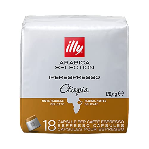 illy Kaffee, Luxus Arabica Coffee Selection, iperEspresso Kapseln, Äthiopien, 1er Pack (1 x 18 Kapseln) von illy