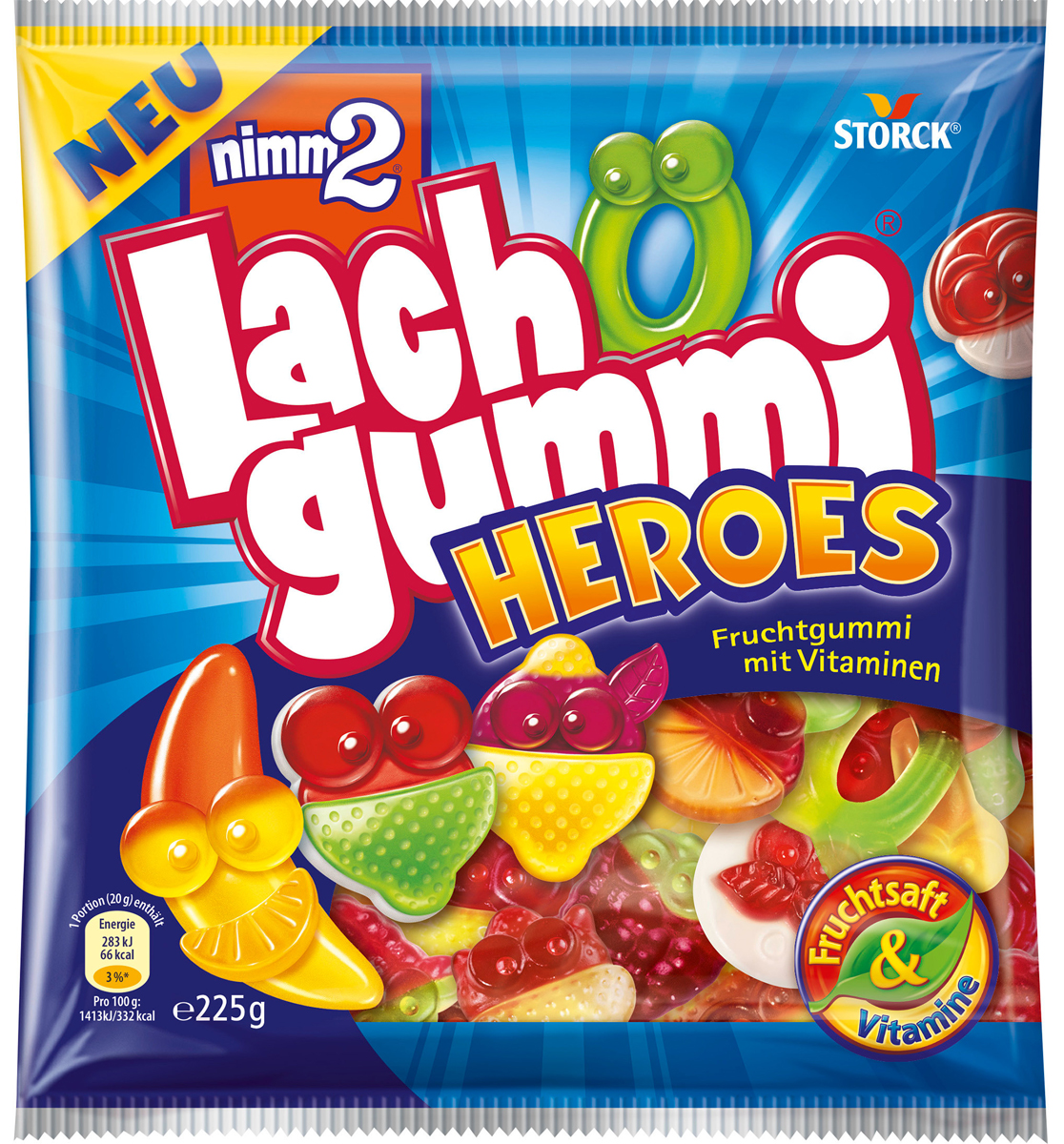 Storck Nimm2 Lachgummi Heroes 225G Storck Nimm2 Lachgummi Heroes 225G