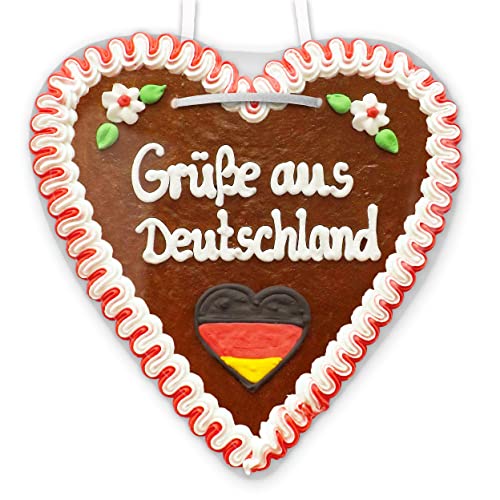 Lebkuchenherz - 21cm - Grüße aus Deutschland von Lebkuchenwelt