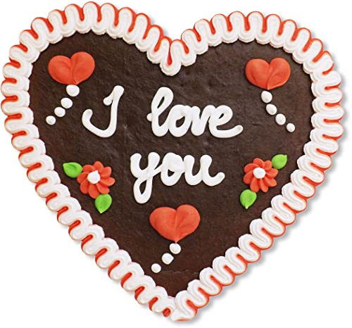 Lebkuchenherz - 23cm - I love you- perfekt zum Valentinstag und Geschenk für Freund und Freundin von Lebkuchenwelt