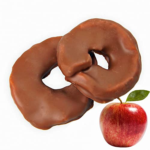 „Apfelringe“, saftige, getrocknete Apfelringe, Vollmilchschokolade. 1,7 Kilogramm von Lebkuchenherz München Schifferl