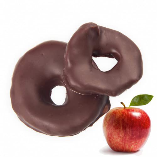 „Apfelringe“, saftige, getrocknete Apfelringe, Zartbitterschokolade. 1,7 Kilogramm von Lebkuchenherz München Schifferl