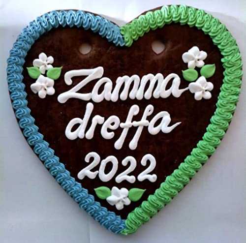 Lebkuchenherz 180 Gramm mit individuellem Text , 22 x 23 cm (lila) von Lebkuchenherz München Schifferl