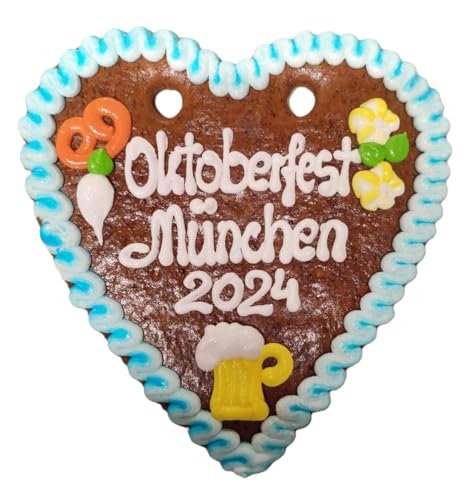 Lebkuchenherzen Spruch Oktoberfest München 2024 22 x 23 cm, Karton 20 Stück Lebkuchenherzen Spruch Oktoberfest München 2024 22 x 23 cm, Karton 20 Stück von Lebkuchenherz München Schifferl