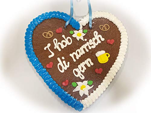 Lebkuchenherzen riesengroß bayrisch, Lebkuchenherz I hob Di narrisch gern,ca.2000 Gramm, 60 cm Lebkuchenherzen riesengroß bayrisch, Lebkuchenherz I hob Di narrisch gern,ca.2000 Gramm, 60 cm von Lebkuchenherz München Schifferl