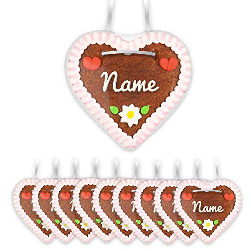 10x Individuelle Tischkarten aus Lebkuchen - Farbe: rosa-weiß - individuelles Platzkärtchen - jetzt online individuell beschriftete Lebkuchenherzen mit Namen konfigurieren 10x Individuelle Tischkarten aus Lebkuchen - Farbe: rosa-weiß - individuelles Platzkärtchen - jetzt online individuell beschriftete Lebkuchenherzen mit Namen konfigurieren von Lebkuchenwelt