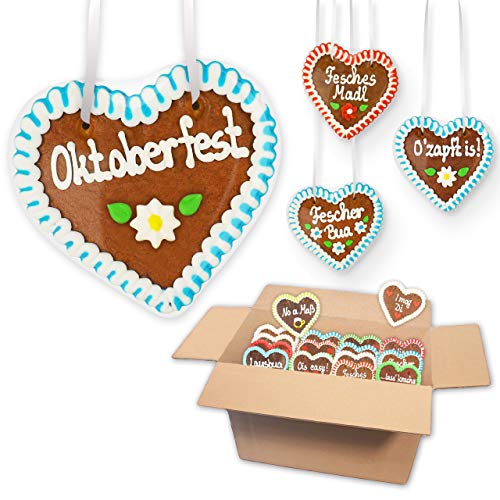 10x Lebkuchen Herzen Mischkarton - Oktoberfest Sprüche 12cm - Premium Qualität Frisch & Saftig! Lebkuchenherz Wiesn Motto Party LEBKUCHEN WELT 10x Lebkuchen Herzen Mischkarton - Oktoberfest Sprüche 12cm - Premium Qualität Frisch & Saftig! Lebkuchenherz Wiesn Motto Party LEBKUCHEN WELT von Lebkuchenwelt