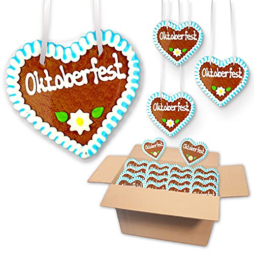 25 Stück Lebkuchenherzen Oktoberfest Sprüche 10cm groß, Backfrische Premium Qualität Oktoberfestherzen Lebkuchen Herzen Lebkuchenwelt 25 Stück Lebkuchenherzen Oktoberfest Sprüche 10cm groß, Backfrische Premium Qualität Oktoberfestherzen Lebkuchen Herzen Lebkuchenwelt von Lebkuchenwelt