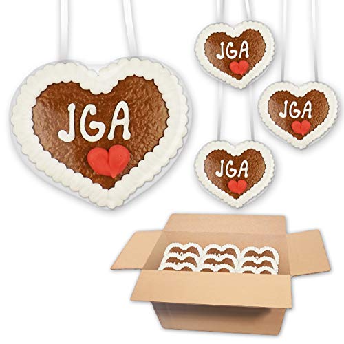 30 Stück Lebkuchenherz - JGA - 8x8cm - das absolute Must-Have für die Braut und ihre Mädels zum Junggesellinnenabschied von Lebkuchenwelt