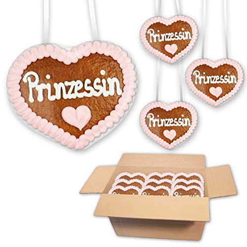 30 Stück Lebkuchenherz - Prinzessin - 8x8cm 30 Stück Lebkuchenherz - Prinzessin - 8x8cm von Lebkuchenwelt