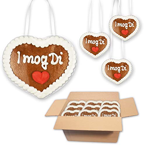 30 Stück Lebkuchenherzen mit Spruch - I mog Di - 8cm 30 Stück Lebkuchenherzen mit Spruch - I mog Di - 8cm von Lebkuchenwelt