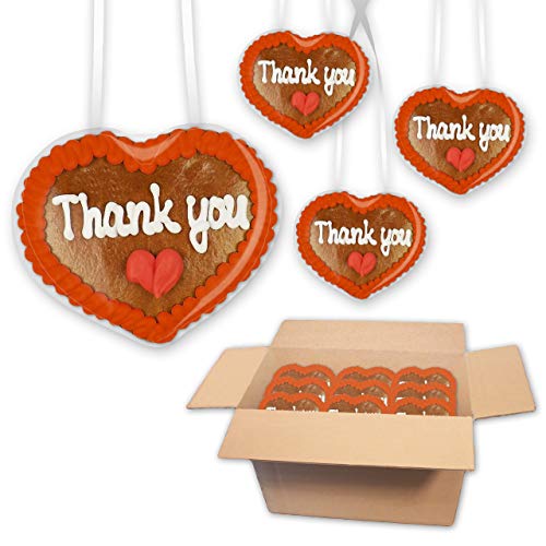 30x Lebkuchen Herz verschenken - 8 x 8cm - Thank you - Spruchherzen 30x Lebkuchen Herz verschenken - 8 x 8cm - Thank you - Spruchherzen von Lebkuchenwelt
