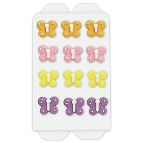 Backdeko Schmetterlinge | versch. Farben - ca. 20mm/Deko-Teil - 12 Stück im 10g Pack | Bunter Zuckerdekor um selbstgebackene Cupcakes & Torten zu verzieren - Backwaren einfach zu Hause dekorieren Backdeko Schmetterlinge | versch. Farben - ca. 20mm/Deko-Teil - 12 Stück im 10g Pack | Bunter Zuckerdekor um selbstgebackene Cupcakes & Torten zu verzieren - Backwaren einfach zu Hause dekorieren von Lebkuchenwelt