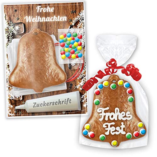 Bastelset: Lebkuchen Rohling - Glocke 12cm - inkl. Bastel Zubehör | Pfefferkuchen Rohlinge selber gestalten verzieren & beschriften Basteln mit Kindern zu Weihnachten von LEBKUCHEN WELT Bastelset: Lebkuchen Rohling - Glocke 12cm - inkl. Bastel Zubehör | Pfefferkuchen Rohlinge selber gestalten verzieren & beschriften Basteln mit Kindern zu Weihnachten von LEBKUCHEN WELT von Lebkuchenwelt