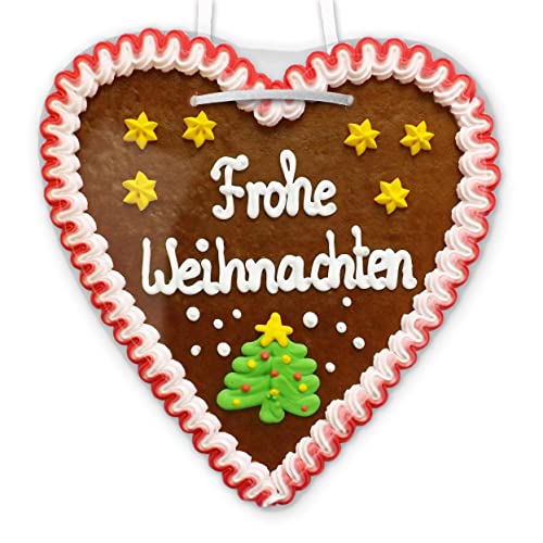 Frohe Weihnachten - Lebkuchenherz groß Kundenpräsent für Weihnachten, Give-away von Lebkuchenwelt