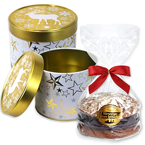 Geschenkedose gefüllt - Rentier Motiv - 3x Elisenlebkuchen gemischt 240g - Keksdose Plätzchendose Weihnachtsdose Nürnberger Lebkuchen Geschenkdose für Weihnachten & Winter Lebkuchenwelt Geschenkedose gefüllt - Rentier Motiv - 3x Elisenlebkuchen gemischt 240g - Keksdose Plätzchendose Weihnachtsdose Nürnberger Lebkuchen Geschenkdose für Weihnachten & Winter Lebkuchenwelt von Lebkuchenwelt