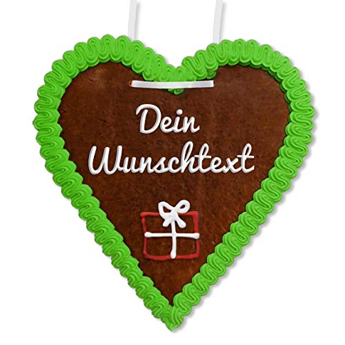 Individuelles Lebkuchenherz 21 x 22cm mit Wunschtext online Gestalten für Weihnachten - Farbe: grün - weihnachtliche Geschenkidee oder Dekoration Individuelles Lebkuchenherz 21 x 22cm mit Wunschtext online Gestalten für Weihnachten - Farbe: grün - weihnachtliche Geschenkidee oder Dekoration von Lebkuchenwelt