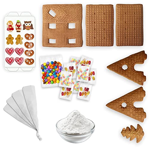 LEBKUCHEN WELT Lebkuchen Hexenhaus All-Inclusive Bastelset mit Bastel-Anleitung ca. 16x17x16cm inkl. Zuckerfiguren Schokolinsen Gummibärchen Zuckerguss-Tube & Lebensmittelkleber ca. 920g Lebkuchenhaus LEBKUCHEN WELT Lebkuchen Hexenhaus All-Inclusive Bastelset mit Bastel-Anleitung ca. 16x17x16cm inkl. Zuckerfiguren Schokolinsen Gummibärchen Zuckerguss-Tube & Lebensmittelkleber ca. 920g Lebkuchenhaus von Lebkuchenwelt