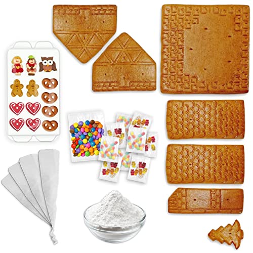LEBKUCHEN WELT Lebkuchenhaus All-Inclusive Bastelset mit Bastel-Anleitung ca. 17x17x18cm inkl. Zuckerfiguren Schokolinsen Gummibärchen Zuckerguss-Tube & Lebensmittelkleber ca. 920g Lebkuchen Hexenhaus LEBKUCHEN WELT Lebkuchenhaus All-Inclusive Bastelset mit Bastel-Anleitung ca. 17x17x18cm inkl. Zuckerfiguren Schokolinsen Gummibärchen Zuckerguss-Tube & Lebensmittelkleber ca. 920g Lebkuchen Hexenhaus von Lebkuchenwelt