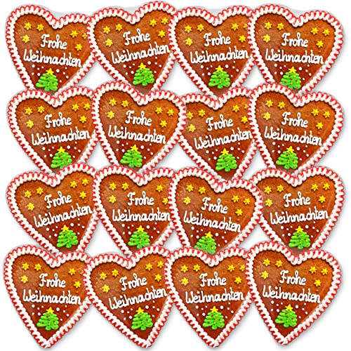 LEBKUCHEN WELT Lebkuchenherzen 10 Stück Frohe Weihnachten Sprüche 21cm - Original Oktoberfestlebkuchenherzen & Weihnachts Lebkuchen Herzen frisch und günstig kaufen LEBKUCHEN WELT Lebkuchenherzen 10 Stück Frohe Weihnachten Sprüche 21cm - Original Oktoberfestlebkuchenherzen & Weihnachts Lebkuchen Herzen frisch und günstig kaufen von Lebkuchenwelt