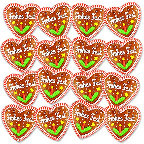LEBKUCHEN WELT Lebkuchenherzen 10 Stück Frohes Fest Sprüche 14cm - Original Oktoberfestlebkuchenherzen & Weihnachts Lebkuchen Herzen frisch und günstig kaufen LEBKUCHEN WELT Lebkuchenherzen 10 Stück Frohes Fest Sprüche 14cm - Original Oktoberfestlebkuchenherzen & Weihnachts Lebkuchen Herzen frisch und günstig kaufen von Lebkuchenwelt