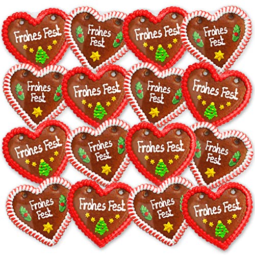 LEBKUCHEN WELT Lebkuchenherzen 10 Stück mit Frohes Fest Sprüche 12cm Gemischt - Original Oktoberfestlebkuchenherzen & Weihnachts Lebkuchen Herzen frisch und günstig kaufen LEBKUCHEN WELT Lebkuchenherzen 10 Stück mit Frohes Fest Sprüche 12cm Gemischt - Original Oktoberfestlebkuchenherzen & Weihnachts Lebkuchen Herzen frisch und günstig kaufen von Lebkuchenwelt