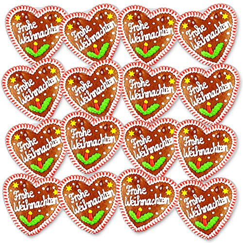 LEBKUCHEN WELT Lebkuchenherzen 8 Stück Frohe Weihnachten Sprüche 14cm - Original Oktoberfestlebkuchenherzen & Weihnachts Lebkuchen Herzen frisch und günstig kaufen LEBKUCHEN WELT Lebkuchenherzen 8 Stück Frohe Weihnachten Sprüche 14cm - Original Oktoberfestlebkuchenherzen & Weihnachts Lebkuchen Herzen frisch und günstig kaufen von Lebkuchenwelt