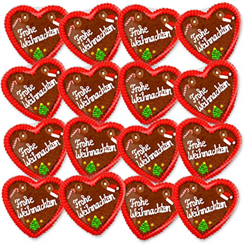 LEBKUCHEN WELT Lebkuchenherzen 8 Stück mit Frohe Weihnachten Sprüchen 14cm - Original Oktoberfestlebkuchenherzen & Weihnachts Lebkuchen Herzen frisch und günstig kaufen LEBKUCHEN WELT Lebkuchenherzen 8 Stück mit Frohe Weihnachten Sprüchen 14cm - Original Oktoberfestlebkuchenherzen & Weihnachts Lebkuchen Herzen frisch und günstig kaufen von Lebkuchenwelt