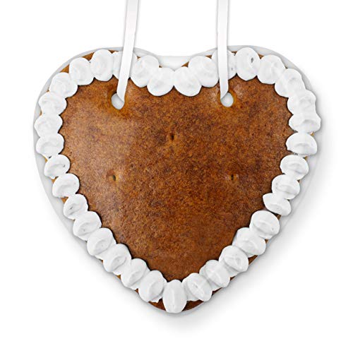 Lebkuchen Herz Rohlinge mit Rand, 50 Stück - Farbe: Weiß - zum selbst Verzieren, 15cm von LEBKUCHEN WELT von Lebkuchenwelt