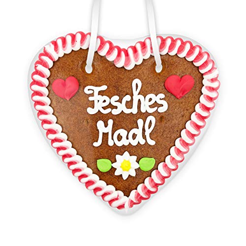 Lebkuchenherz, 14cm - Fesches Madl Lebkuchenherz, 14cm - Fesches Madl von Lebkuchenwelt