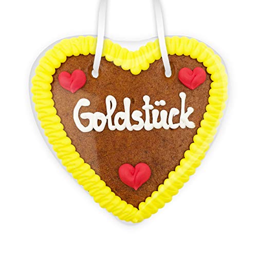 Lebkuchenherz, 14cm - Goldstück Lebkuchenherz, 14cm - Goldstück von Lebkuchenwelt