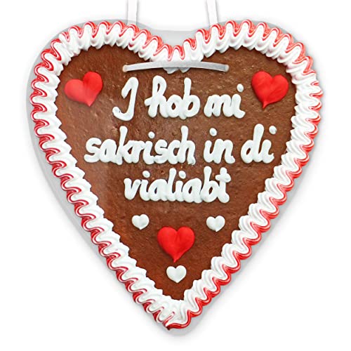 Lebkuchenherz, 21cm - I hob mi sakrisch in di vialiabt Lebkuchenherz, 21cm - I hob mi sakrisch in di vialiabt von Lebkuchenwelt
