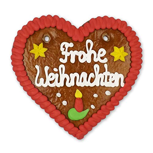 Lebkuchenherz 12cm - Frohe Weihnachten - zum genießen oder als Weihnachtsdekoration von Lebkuchenwelt