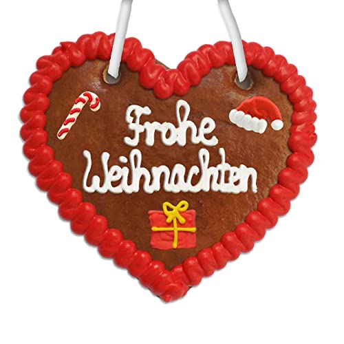 Lebkuchenherz 12cm - Frohe Weihnachten - zum genießen oder als Weihnachtsdekoration Lebkuchenherz 12cm - Frohe Weihnachten - zum genießen oder als Weihnachtsdekoration von Lebkuchenwelt