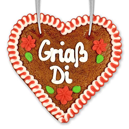 Lebkuchenherz 12cm - Griaß di - ein leckerer Gruß aus Bayern Lebkuchenherz 12cm - Griaß di - ein leckerer Gruß aus Bayern von Lebkuchenwelt