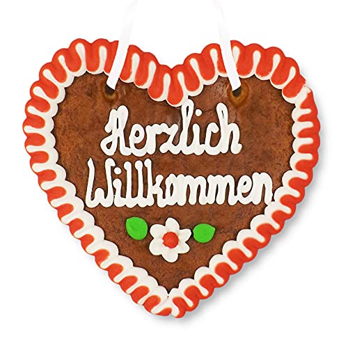 Lebkuchenherz 12cm - Herzlich Willkommen - ein süßer Willkommensgruß aus Bayern Lebkuchenherz 12cm - Herzlich Willkommen - ein süßer Willkommensgruß aus Bayern von Lebkuchenwelt