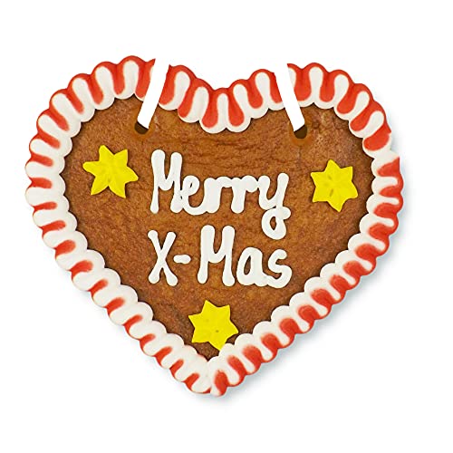 Lebkuchenherz 12cm - Merry X-Mas - Lebkuchen mit weihnachtlichem Motiv Lebkuchenherz 12cm - Merry X-Mas - Lebkuchen mit weihnachtlichem Motiv von Lebkuchenwelt