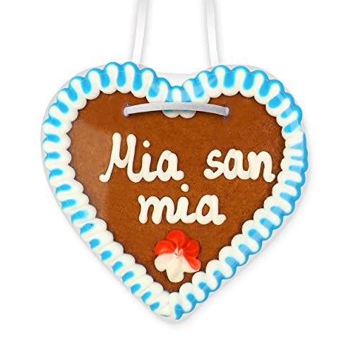 Lebkuchenherz 12cm - Mia san mia - das original aus Bayern Lebkuchenherz 12cm - Mia san mia - das original aus Bayern von Lebkuchenwelt