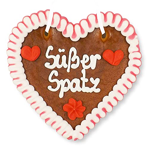 Lebkuchenherz 12cm - Süßer Spatz - Leckerei mit persönlicher Botschaft von Lebkuchenwelt