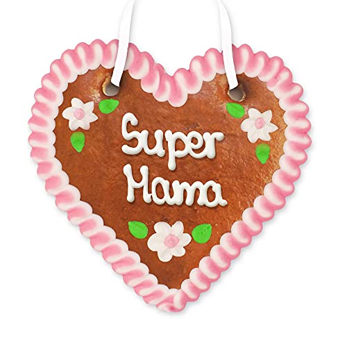 Lebkuchenherz 12cm - Super Mama Lebkuchenherz 12cm - Super Mama von Lebkuchenwelt