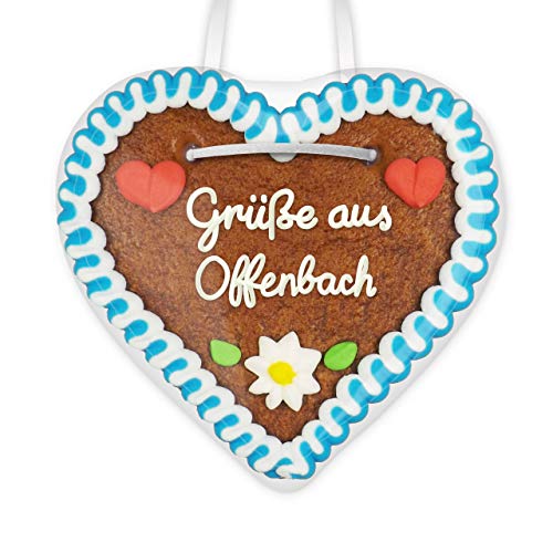 Lebkuchenherz 12cm mit Spruch - Grüße aus Offenbach | Give aways & Geschenke Ideen | Grüße verschicken | Oktoberfest Lebkuchen Herz | Kleine Lebkuchenherzen günstig bestellen von LEBKUCHEN WELT Lebkuchenherz 12cm mit Spruch - Grüße aus Offenbach | Give aways & Geschenke Ideen | Grüße verschicken | Oktoberfest Lebkuchen Herz | Kleine Lebkuchenherzen günstig bestellen von LEBKUCHEN WELT von Lebkuchenwelt