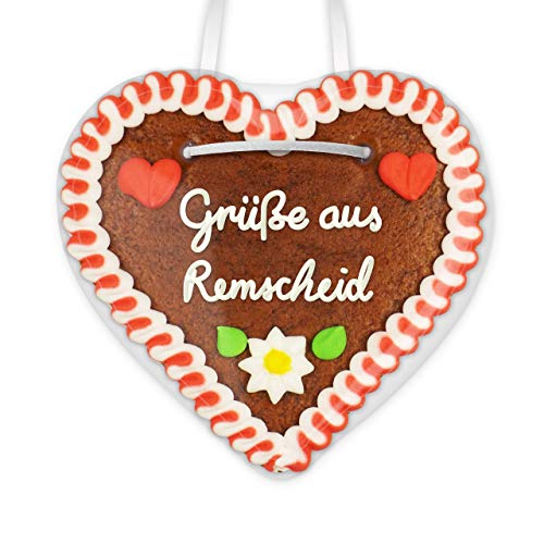Lebkuchenherz 12cm mit Spruch - Grüße aus Remscheid | Ideen für Give away & Geschenke zum Versenden | nette Grüße verschicken | Kleine Oktoberfest Lebkuchenherzen günstig bestellen von LEBKUCHEN WELT Lebkuchenherz 12cm mit Spruch - Grüße aus Remscheid | Ideen für Give away & Geschenke zum Versenden | nette Grüße verschicken | Kleine Oktoberfest Lebkuchenherzen günstig bestellen von LEBKUCHEN WELT von Lebkuchenwelt