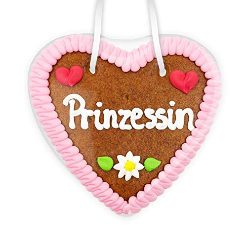 Lebkuchenherz - 14cm - Prinzessin von Lebkuchenwelt