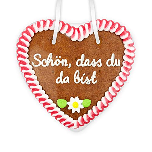 Lebkuchenherz 14cm - Schön, dass du da bist | bayerische Gastgeschenke Mitbringsel & Mitgebsel Geschenkideen Firmenevent Veranstaltungen Feier Party & Oktoberfest Veranstaltungen von LEBKUCHEN WELT Lebkuchenherz 14cm - Schön, dass du da bist | bayerische Gastgeschenke Mitbringsel & Mitgebsel Geschenkideen Firmenevent Veranstaltungen Feier Party & Oktoberfest Veranstaltungen von LEBKUCHEN WELT von Lebkuchenwelt