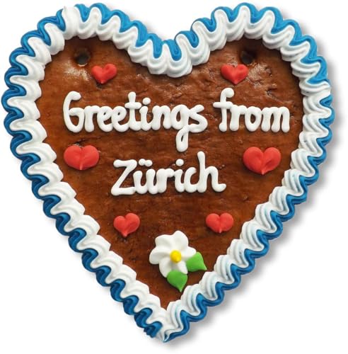 Lebkuchenherz 16cm mit Spruch - Greetings from Zürich | Geschenke & nette Grüße senden | International Grüße aus Zürich verschicken | Lebkuchenherzen günstig bestellen von LEBKUCHEN WELT Lebkuchenherz 16cm mit Spruch - Greetings from Zürich | Geschenke & nette Grüße senden | International Grüße aus Zürich verschicken | Lebkuchenherzen günstig bestellen von LEBKUCHEN WELT von Lebkuchenwelt